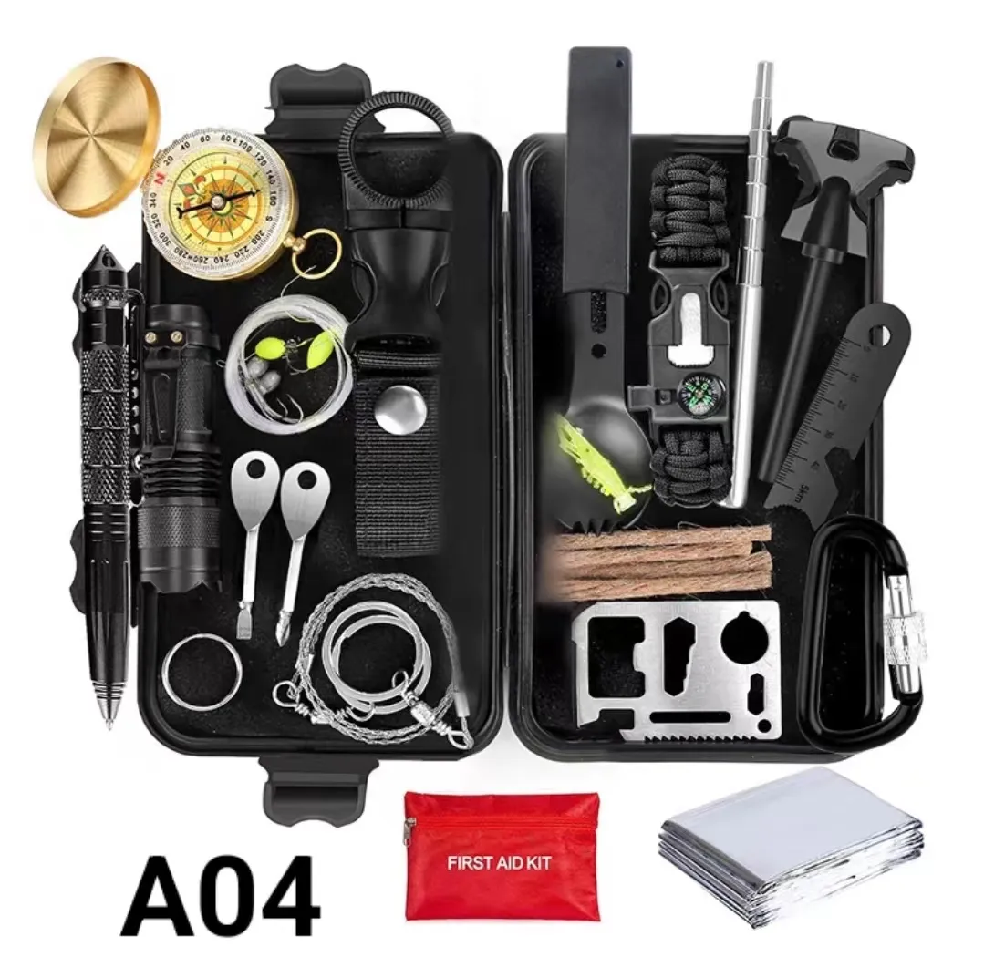Premium Emergency Survival Kit - Outdoor Camping Gear, Car Escape Tool ...
