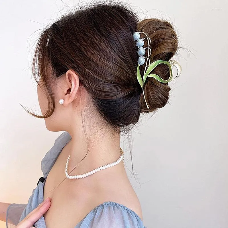 Pinzas para el cabello Moda para mujer Vacaciones en la playa Flor bohemia Horquilla Garra y accesorios para niñas