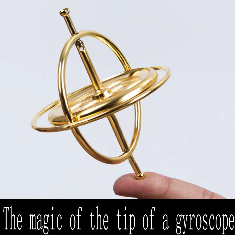 Spinning Top Gyro Gravity Science Educational Metal Finger Gyroscope Bilans Bilans Zwolnij klasyczne zabawki Tradycyjne zabawki uczenia się dla 230713