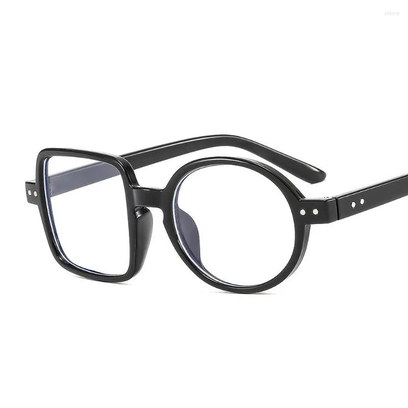 Fashion Round Square Glasses Frames Anti Blue Light Clear Lens Optical Spectacle