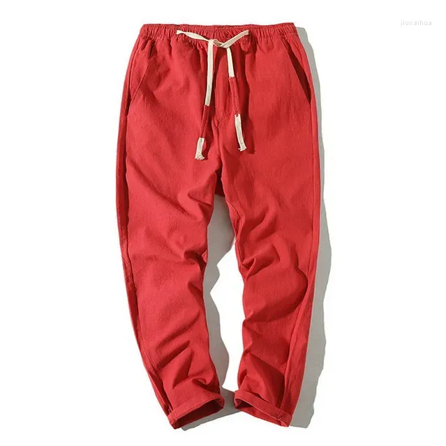 Pantalons pour hommes été Joggers hommes coton décontracté Slim Streetwear adolescent pantalons de survêtement cheville longueur pantalon