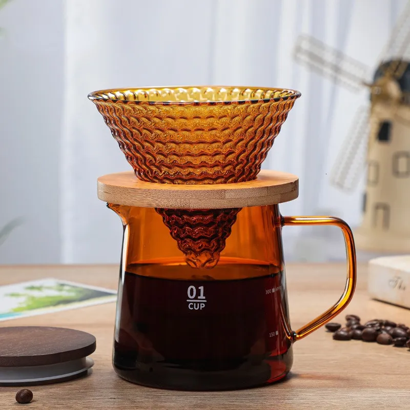 Attractive Price Coffee Server Set Glass Handle Pour Over Coffee Maker Server - Pour-Over Coffee Dipper Pot And Coffee Pot Price