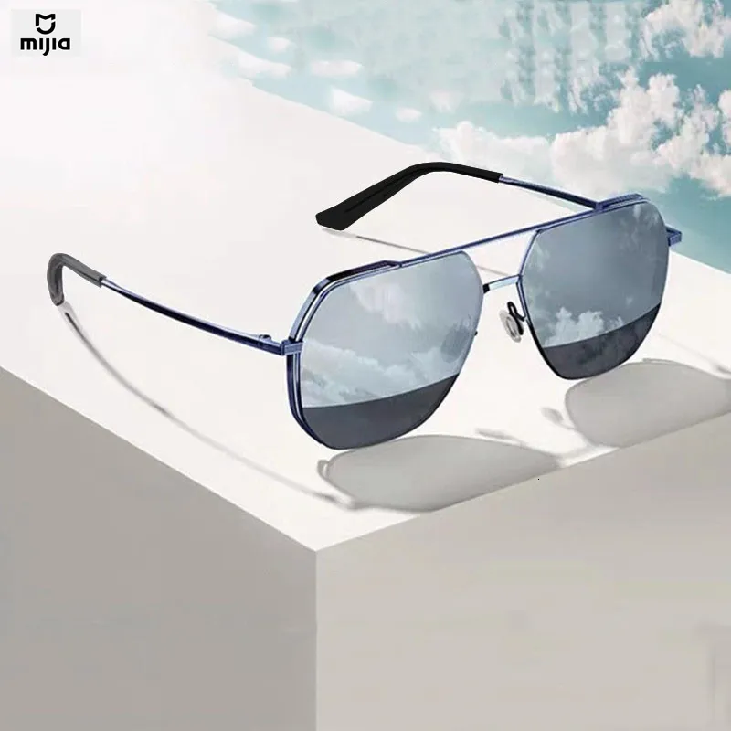 Sunglasses Mijia Temperament trend cool pilot driver HD polarized sunglasses nylon glasses polygonal anti-ultraviolet UV400 sunglasses 230713