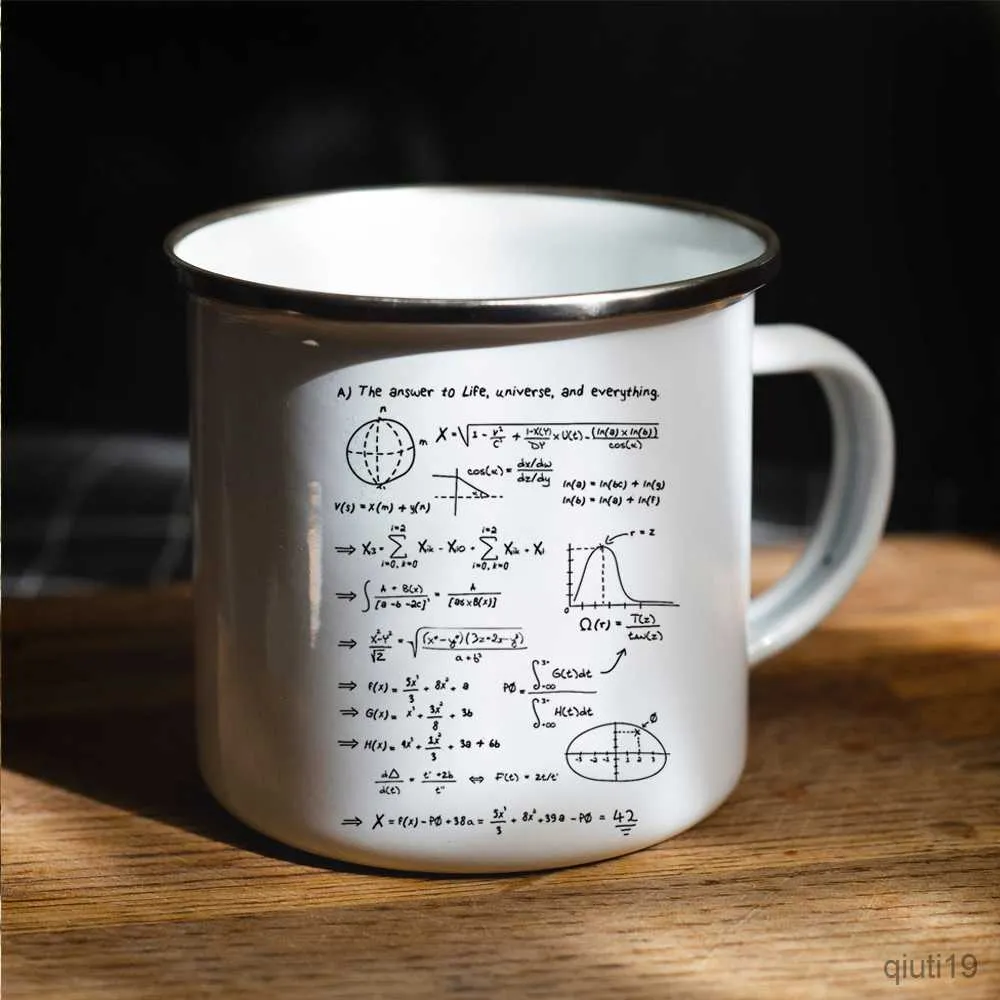 Tassen Die Universum-Mystery-Formel Emaille-Tasse – Schulkaffeetasse – Die Teetasse der Universitätsstudenten R230713