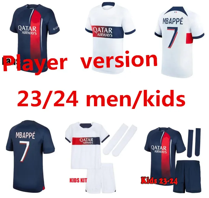 S-4XL 23 24 MBAPPE camisas de futebol KIMPEMBE FABIAN FRANCÊS DRAXLER 2023 2024 PSGs camisa esportiva MARQUINHOS VERRATTI Paris Masculino feminino / infantil kit Maillots 999