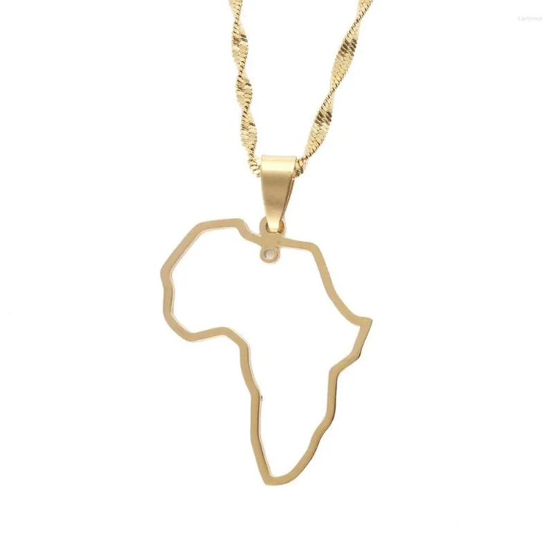 Pendant Necklaces Stainless Steel African Map Necklace Jewelry Of Africa Continent