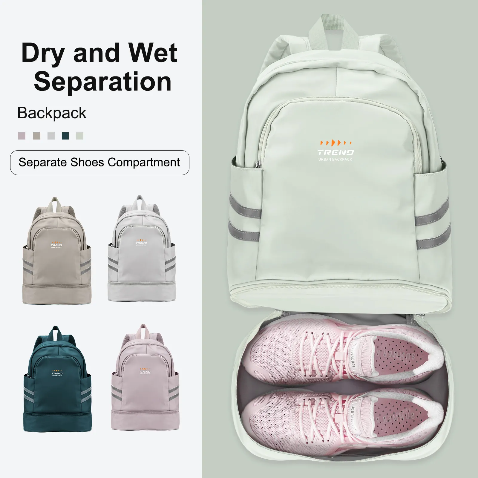 Schultaschen, Turnrucksack für Damen, mit Schuhfach, groß, für Reisen, wasserdicht, Sport, Schwimmen, Yoga, Sport, 230712