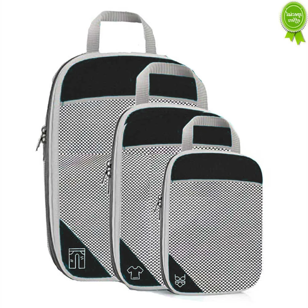 1Set=3PCS Clothes Storage Bag Set For Travel Tidy Organizer Wardrobe Suitcase Pouch Travel Bag Case Shoes Bag Packing For Home