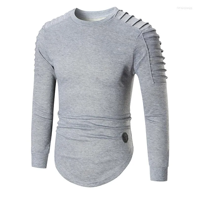 Chemises décontractées pour hommes automne sweat corée du sud mode pull à manches longues T-shirt 2023 vêtements personnalisés