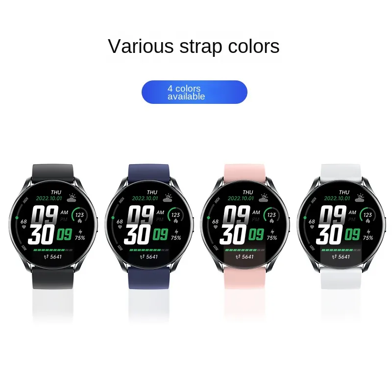 Groothandel GTR1 rond scherm sport Bluetooth-oproep hartslagmeter stap temperatuurmeting smartwatch