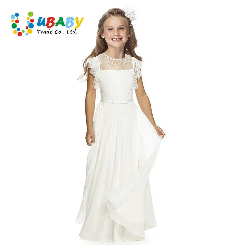 Sukienki dziewczyny moda bawełna sukienka księżniczki Sukienka Summer Dziecięce Dziewczyny Dziewczyny Szyfonowe wszystkie białe sukienki plażowe impreza dla dzieci ClothKD230712