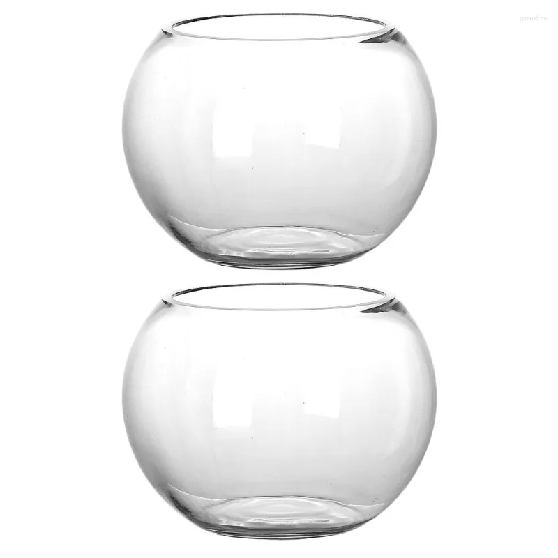 Vases 2 Pcs Micro Paysage Bouteille En Verre Terrarium Écologique Mousse Décor Succulent Petit Bureau Pots En Plastique Transparent