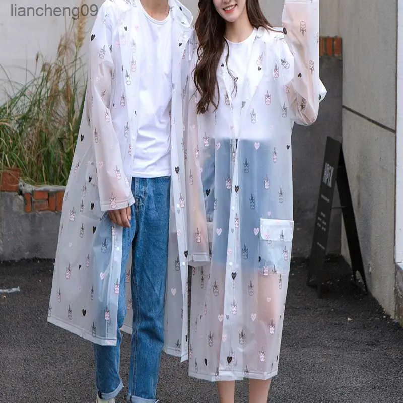 Clear Raincoats Long Poncho Raincoat: Waterproof Cartoon Cloak For