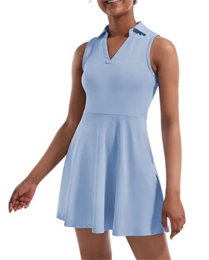 Lu – robe de Tennis pour femmes, Polo, tenue de Yoga, exercice, coussinet de poitrine, robe intérieure, Golf, dos nu, Fitness, MB2253