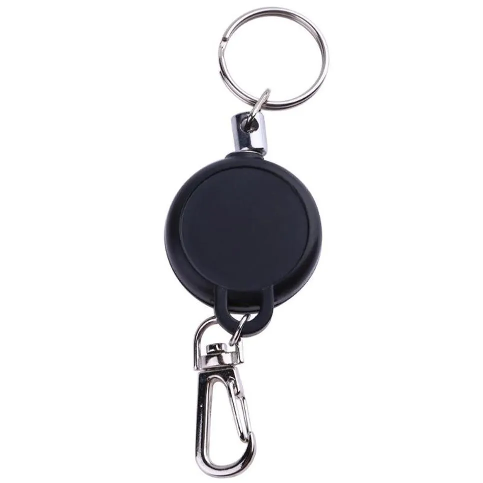 Multifunktionell infällbar nyckelring Zinklegering ABS Namn Tagkort Holder Key Ring Chain Pull KLIP KEYRING Utomhus Survival Sport256P