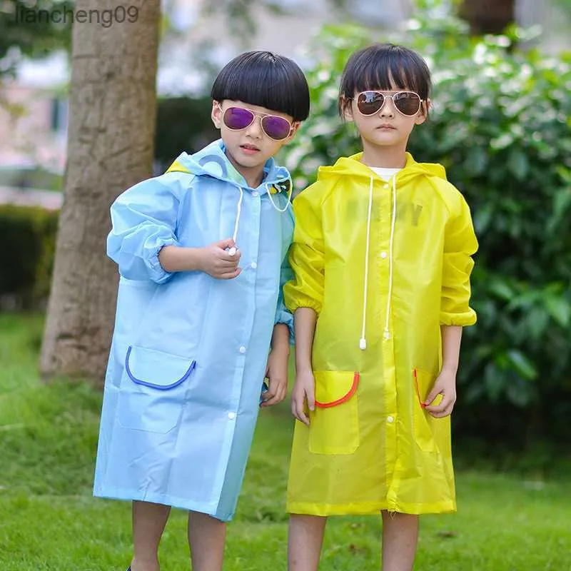 Capa de chuva de desenho animado para crianças, equipamento de chuva para crianças coreanas, poncho de bebê fofo, utensílios domésticos, playground, festival de Songkran, roupa de chuva L230620