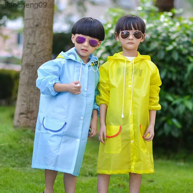 Kids Cartoon Raincoat Korean Children s Rain Gear Cute Baby Poncho Household Goods Playground Songkran Festival Rainwear L230620