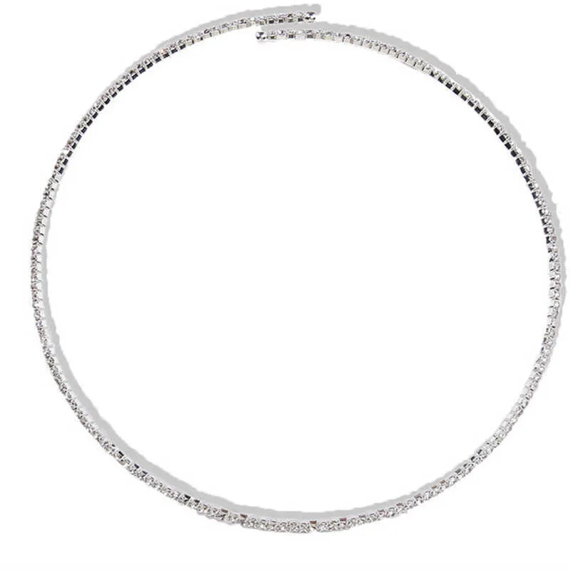 Pendant Necklaces Stonefans New Rhinestone Choker Collar Necklace Luxury Neck Women Couple Accessories Year Gift Girlfriend 230613