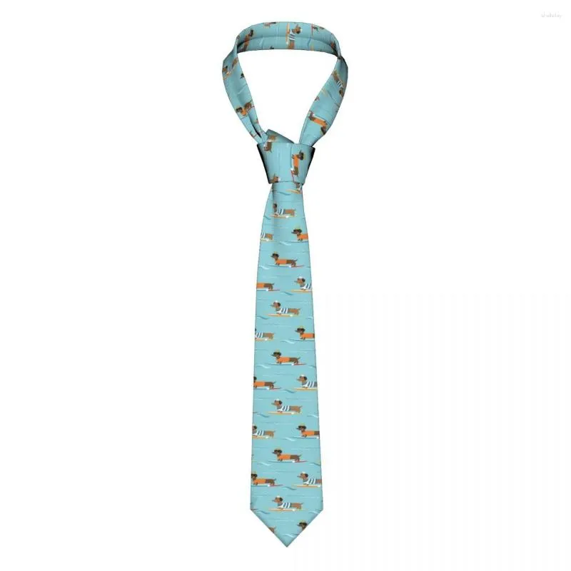 Dachshund Bow Tie Mens Novelty Necktie: Classic Skinny Dog Tie