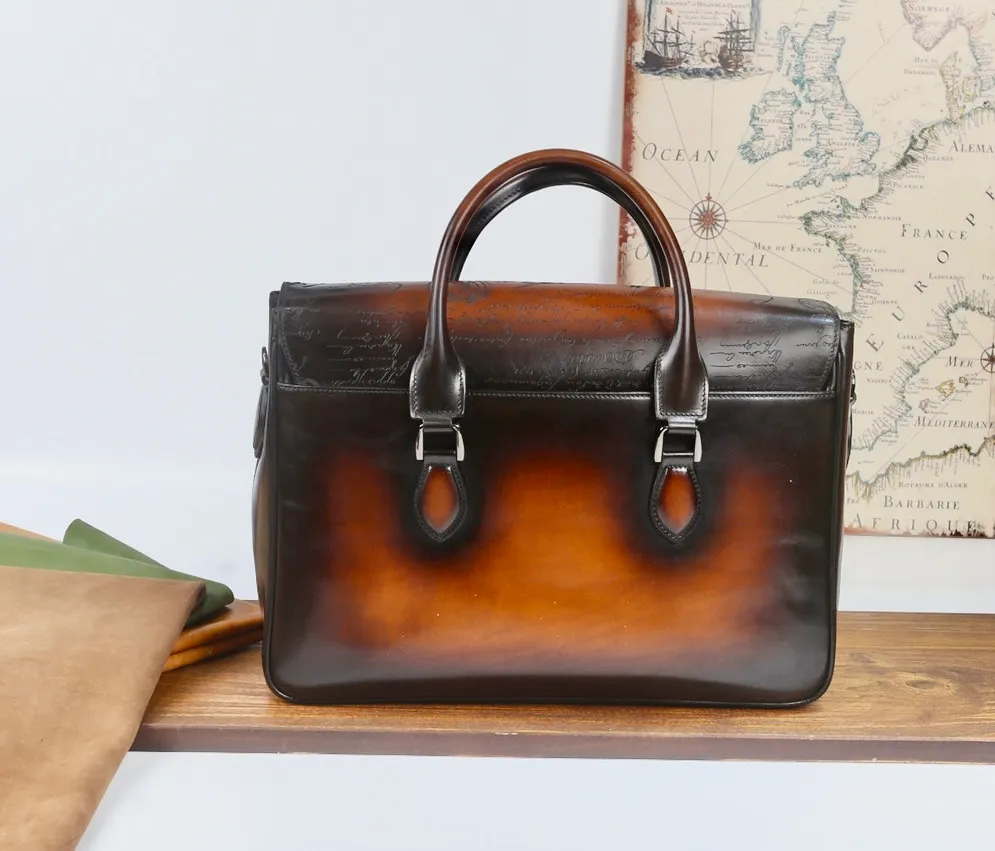 バッグ Berluti E'Mio Leather Briefcase DHgate.com:Berluti Mens EMio Briefcase Genuine Leather