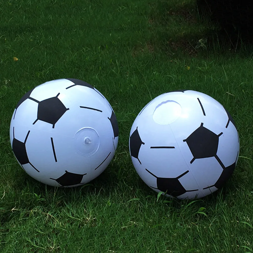 Kum Oyun Su Eğlencesi 4pcs 30cm Şişirilebilir Futbol Oyuncakları Açık Havuz Su Balonları Yaz Plajı Top Futbol Yetişkinler İçin Çocuk Oyuncakları 230712