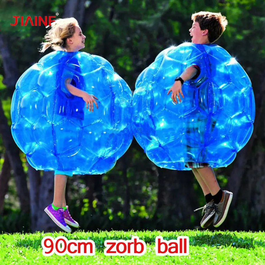 Gry nowatorskie 60 cm Zorb Ball Pvc Blue Red Reflatible Bubble Ball Ball Pump For Children Family Family Outdoor Game Sports Toy 230713