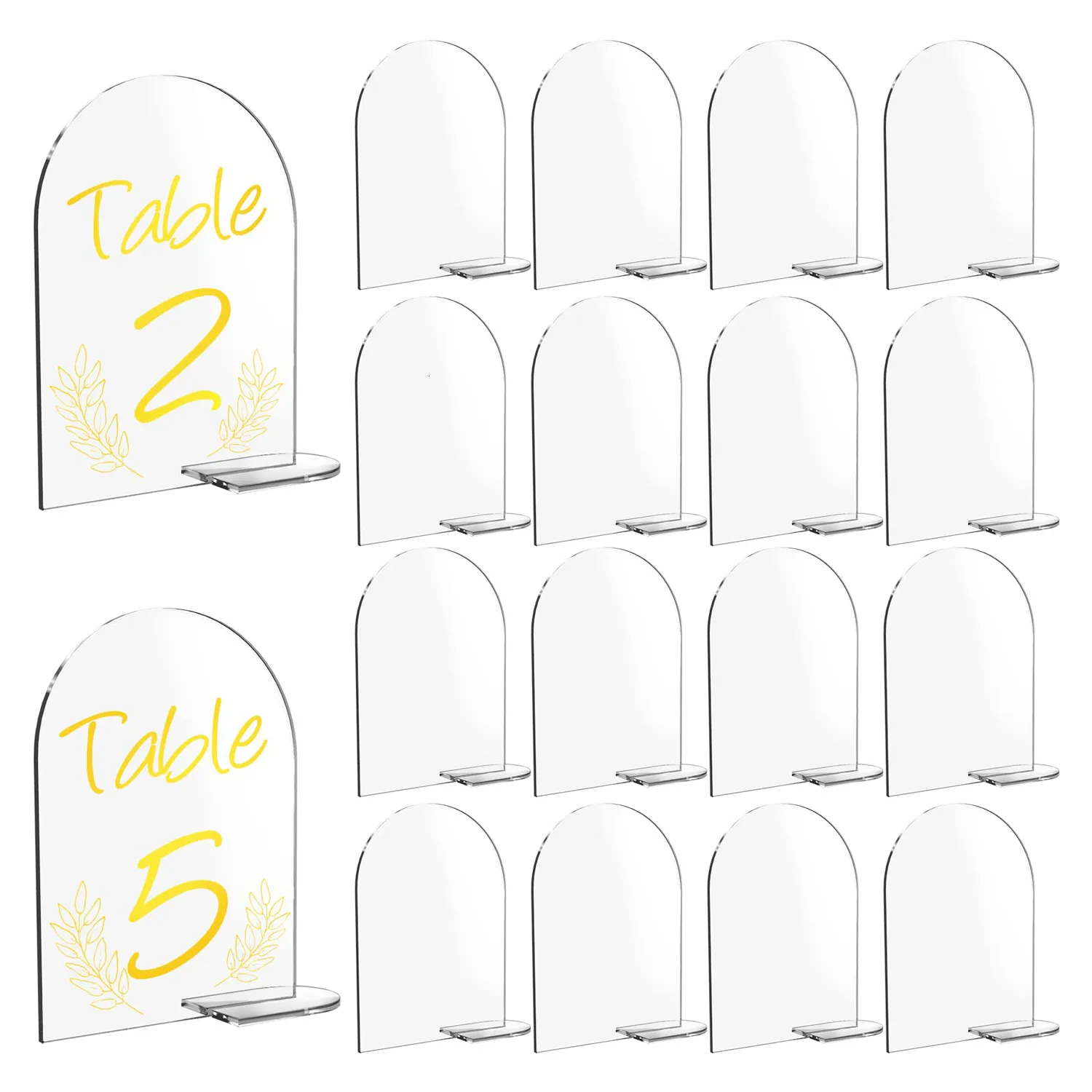 Other Event Party Supplies 502010 Sets 4 x 6 Inch Clear Arch Acrylic Sign with Stand Blank Arched Round Top Acrylic Sheet DIY Acrylic Arch Table Numbers 230712