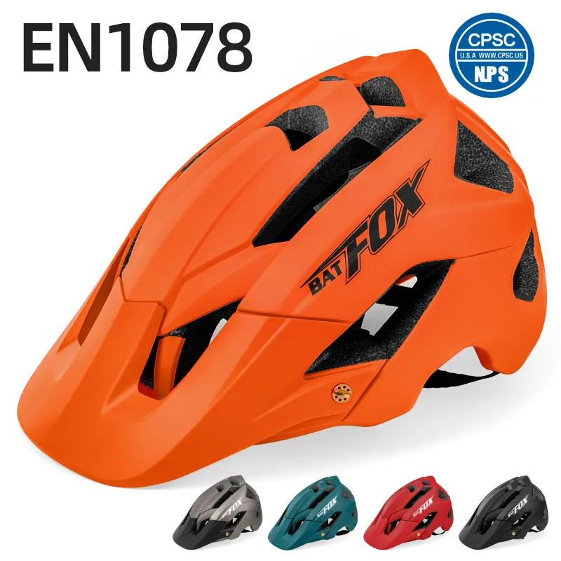 Gafas para exteriores BAT Ciclismo Casco Bicicleta MTB Bicicleta 2023 Naranja Hombres Mujeres Carretera de montaña Cascos deportivos moldeados integralmente 230712