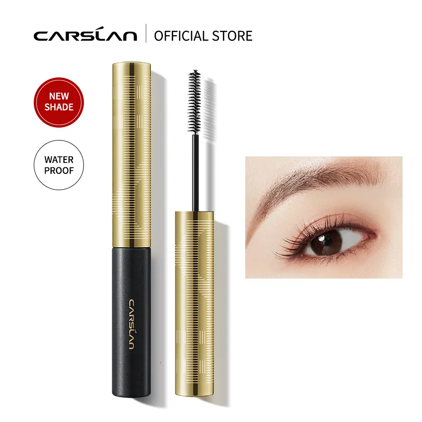 Mascara CARSLAN Sneldrogende Ultra Fijne Mascara Waterproof Verlenging Krullen Dikke Wimpers Langdurige Mascara Make-Up Ogen Cosmetica 230712