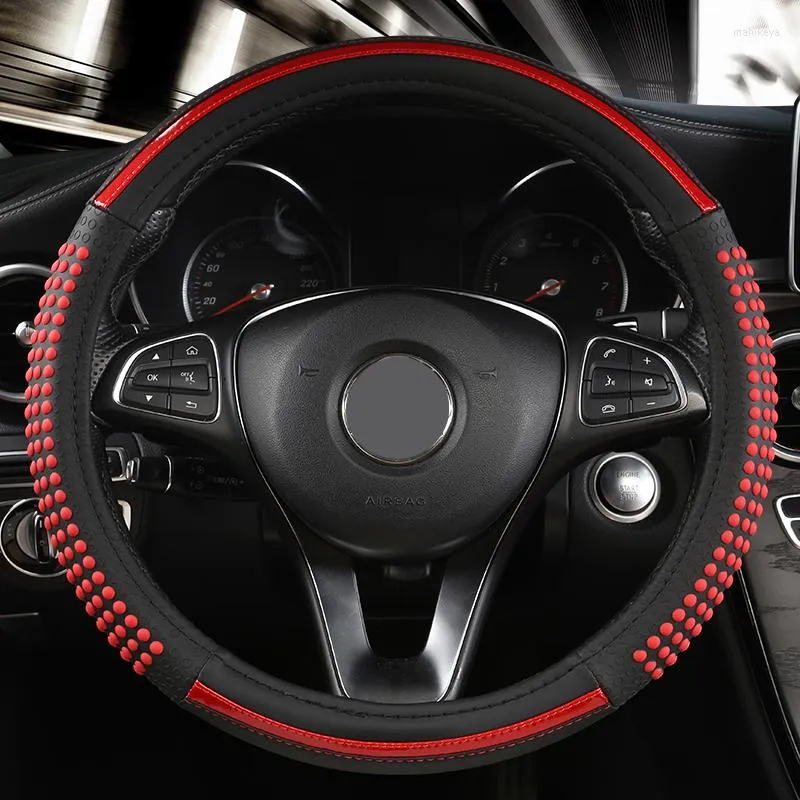 Steering Wheel Covers Leather Car Cover For All Models 3 Axela 2 5 6 8 Atenza CX-4 CX-7 CX-9 CX-3 MX-5 CX-5