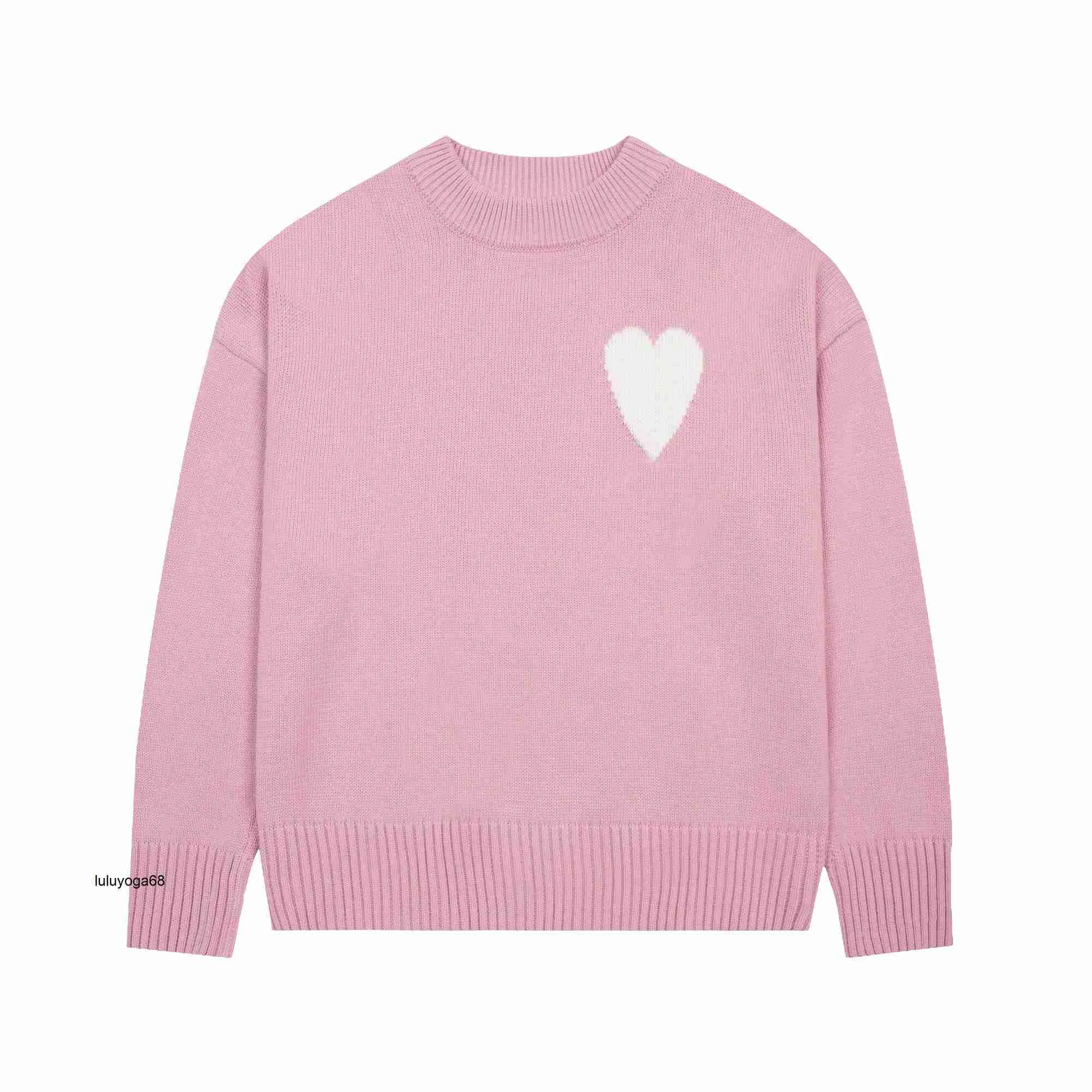 Designer Knitted Sweater Fashion Embroidered Heart Short Sleeve Round  Neck Unisex Top, Stylish Knitwear
