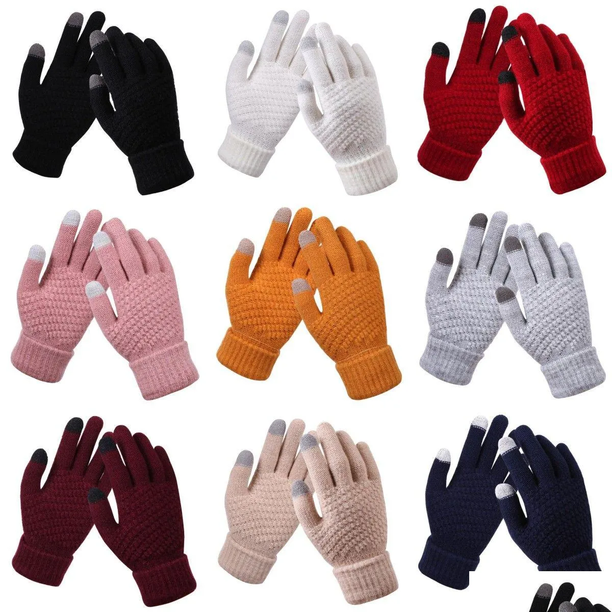 Guanti Guanti invernali caldi per uomo Touch Sn Impermeabile antivento Snowboard Motocicletta Guida Uni 9 colori Drop Delivery Fash Dhkqs