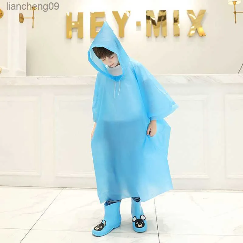 معطف المطر الذي يمكن التخلص منه Rainwear Children Rainate Shicened Formantable Steries Raincoat Kids Poncho Outdoors Outdoors L230620