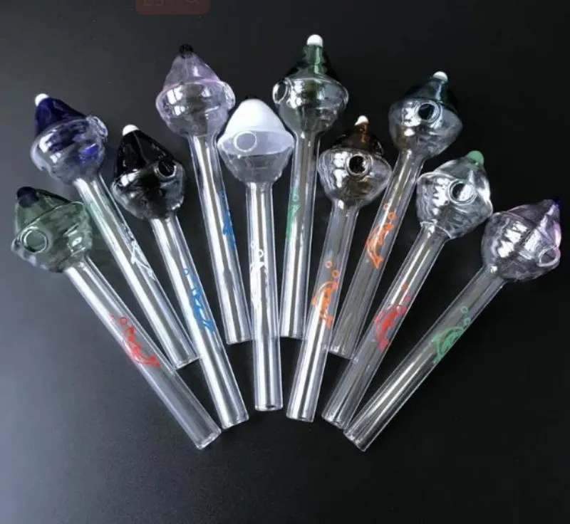 6-inch Long Glass Smoke Tube Multi-color Pyrex Oil Burner Tube Straight Tube Waxing Tool Hand Tube Smoking Accessory