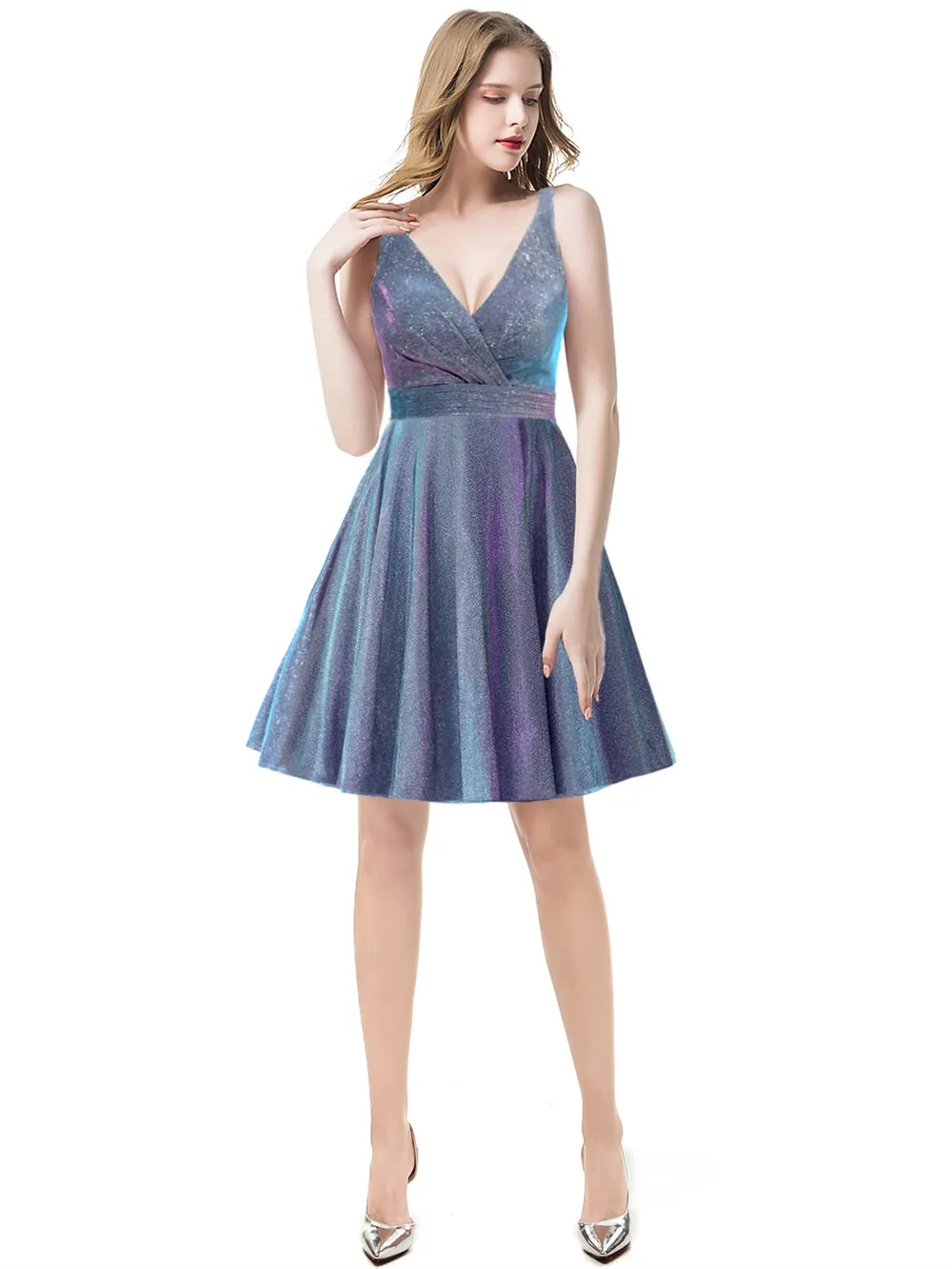 Short Homecoming Dresses Satin A-Line Deep V-Neck Lace-up Backless Mini  Party Gowns Plus Size from Dhgate Homecoming Dresses - price 80.41