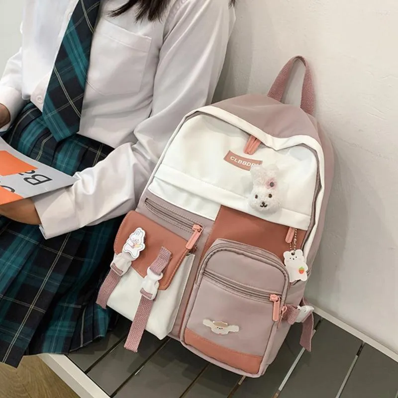 Школьные сумки мод ученики рюкзак повседневный рюкзак для девочек сумки высокая емкость Женщины путешествия Симпатичная досуга Мочила