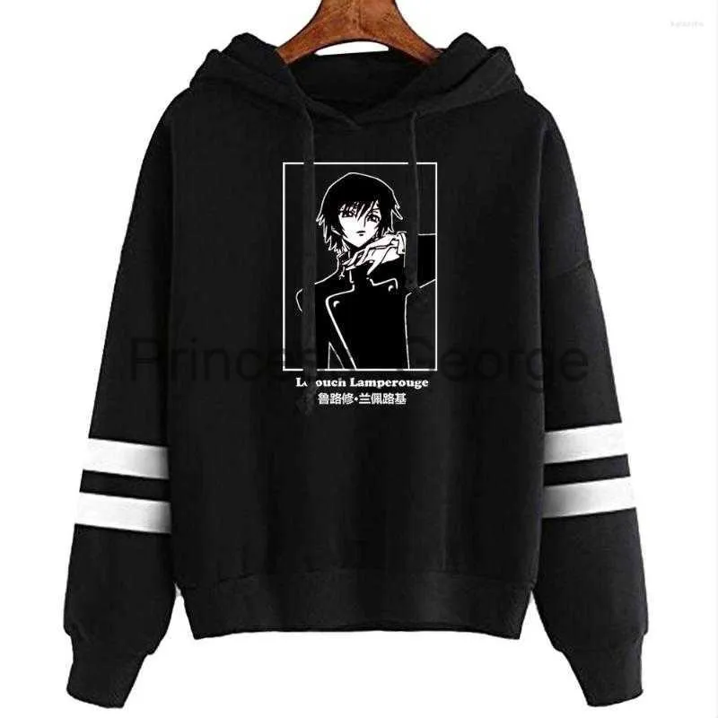 Sweats à capuche pour hommes Sweats à capuche pour hommes Code Geass Lelouch de la rébellion unisexe Harajuku Cool Lamperouge hommes femmes à capuche x0713