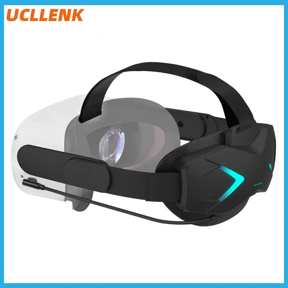 VR AR-tillbehör för Oculus Quest 2 Justerbar huvudrem Förbättrat stöd Comfort Touch Inbyggt batteripaket VR-tillbehör 230712