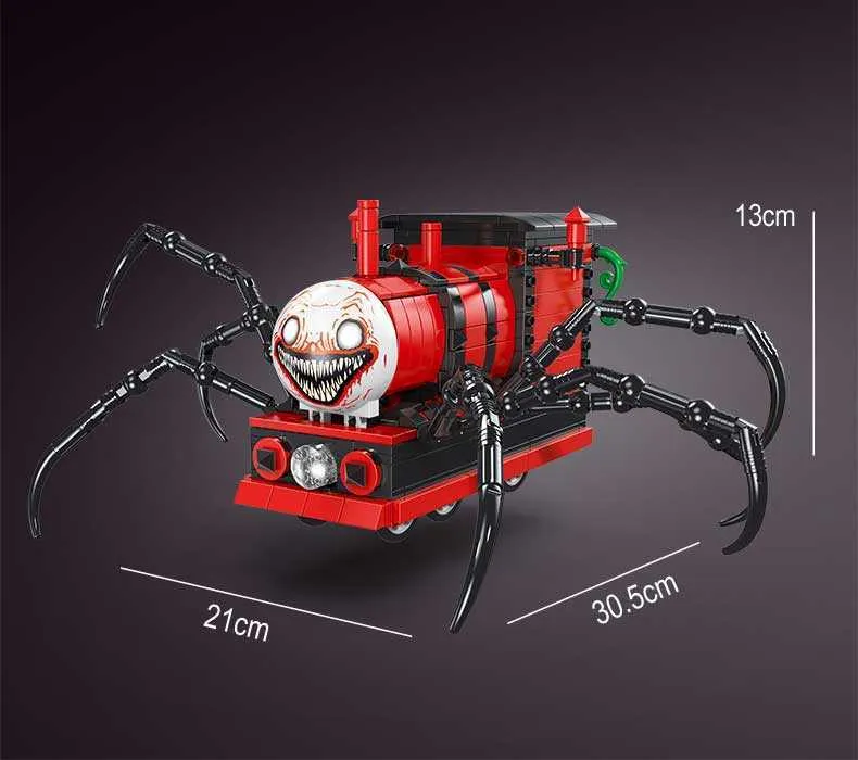 Moc choo-choo charlesed horror jogo aranha trem animal blocos de construção  definir desenhos animados monstro a vapor trens tijolos brinquedos  presentes do miúdo - AliExpress