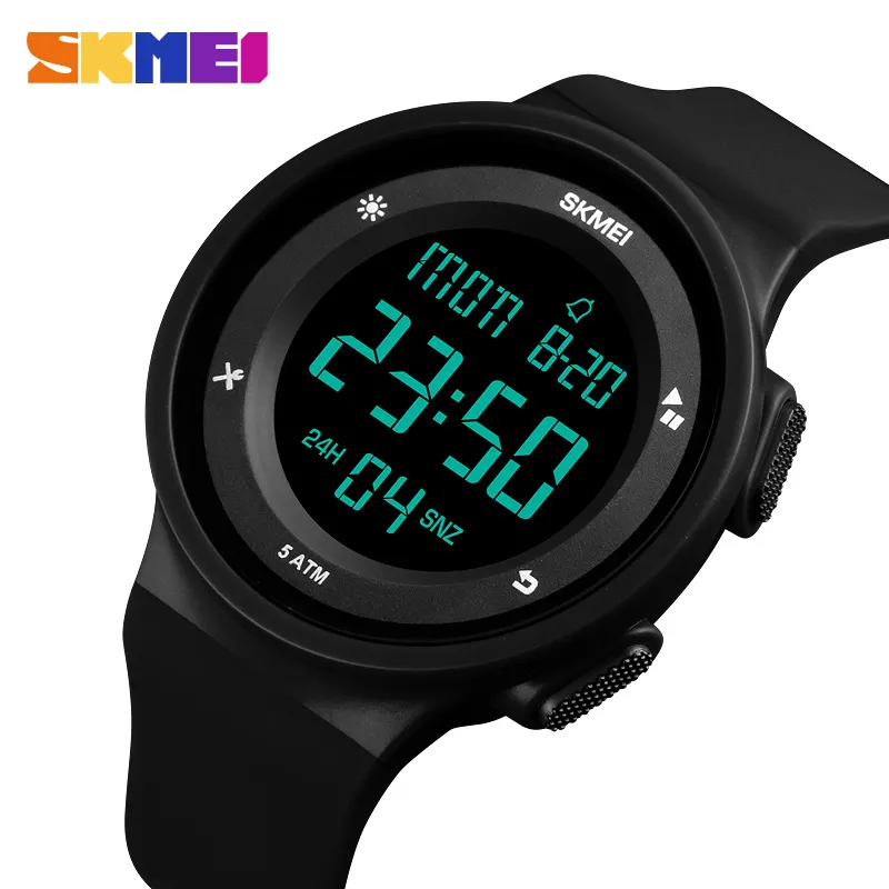 SKMEI Comfortable Simple Digital Men Women Watch 2 Time Waterproof Mens Ladies Sports Wristwatches Watches reloj hombre 1445