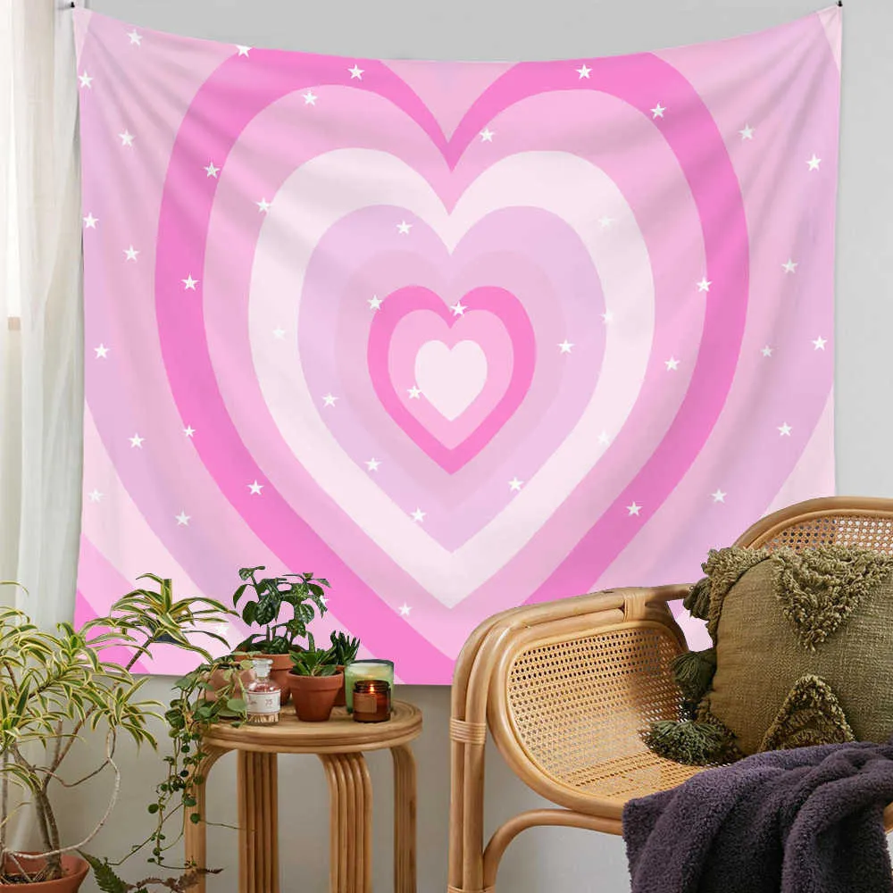 Pink boho tapestry clearance