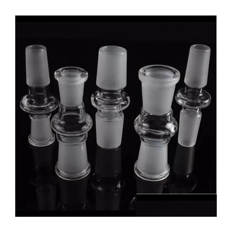 Rury palenia 12 Style Glass Adapter do hakah olejnych platformy Bong Adapter Miski kwarcowe Banger 14 mm samiec do 18 mm samice adaptery Bongs w dhefv