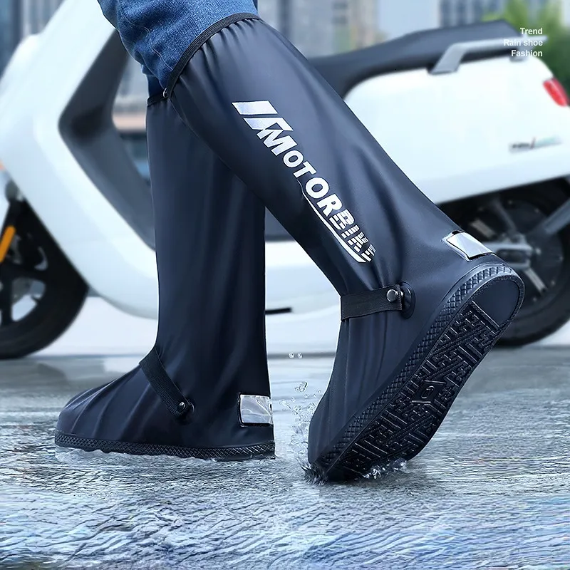 Rain Boots Waterproof Anti-Scid Rain-Bosesing Shoe Cover Water Shoe Cover Woted Wear-Resistent High-cylinder Regn Overshoes Rain Boots 230713