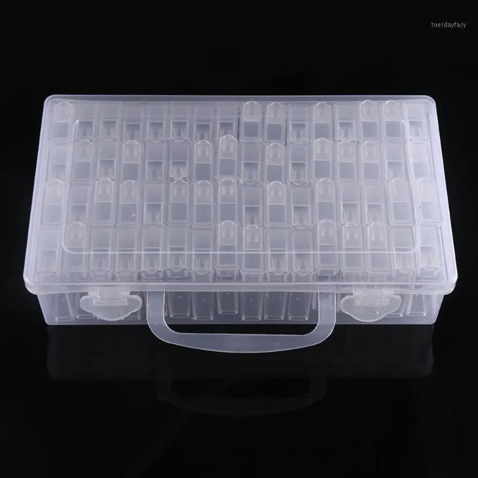 Diamond Painting Accessories 64 Grid Container Box DIY Diamond Embroidery Mosaic Tools Bead Transparent Plastic Drill Storage1306k