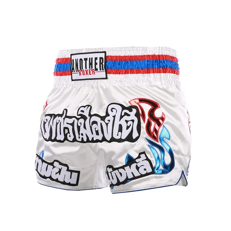 Shorts pour hommes Respirant Kickboxing DesignerTraining Trunks Shorts de boxe à rayures pour hommesFemmes Boxeo Bjj MMA Grappling Sports Short-pants 230712