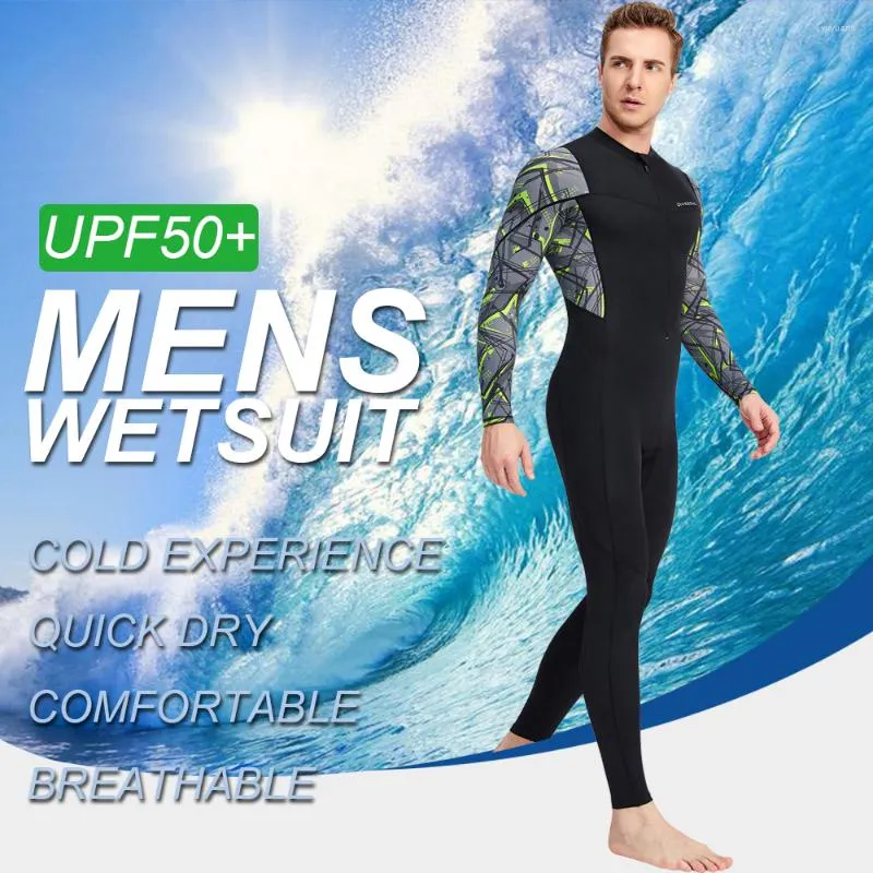 Women's Swimwear Men's One-piece Long-sleeved Swimming Suit Sun Protection Adult Nylon Quick Drying Snorkeling Wetsuit Water Sports