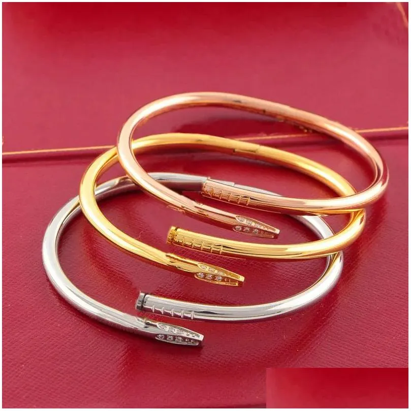 Cuff Nail Bracelet For Men Women 18K Gold Plated Agate Celtic Bangle With Screw Design 2024 Gift From Crystalhome2020 6.47 DHgate.Com