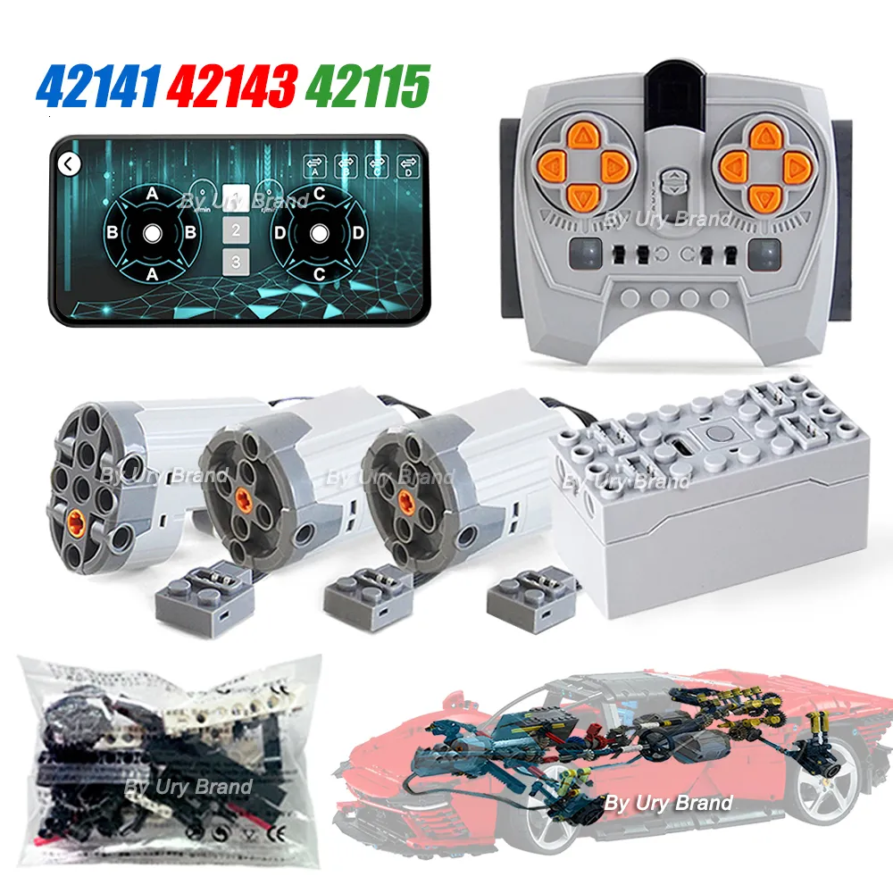 Diecast Model MOC Expert Technical Car Power Function Motor Parts 42143 42083 42096 42115 42141 SP3 APP Programing RC Li Battery Blocks 230713