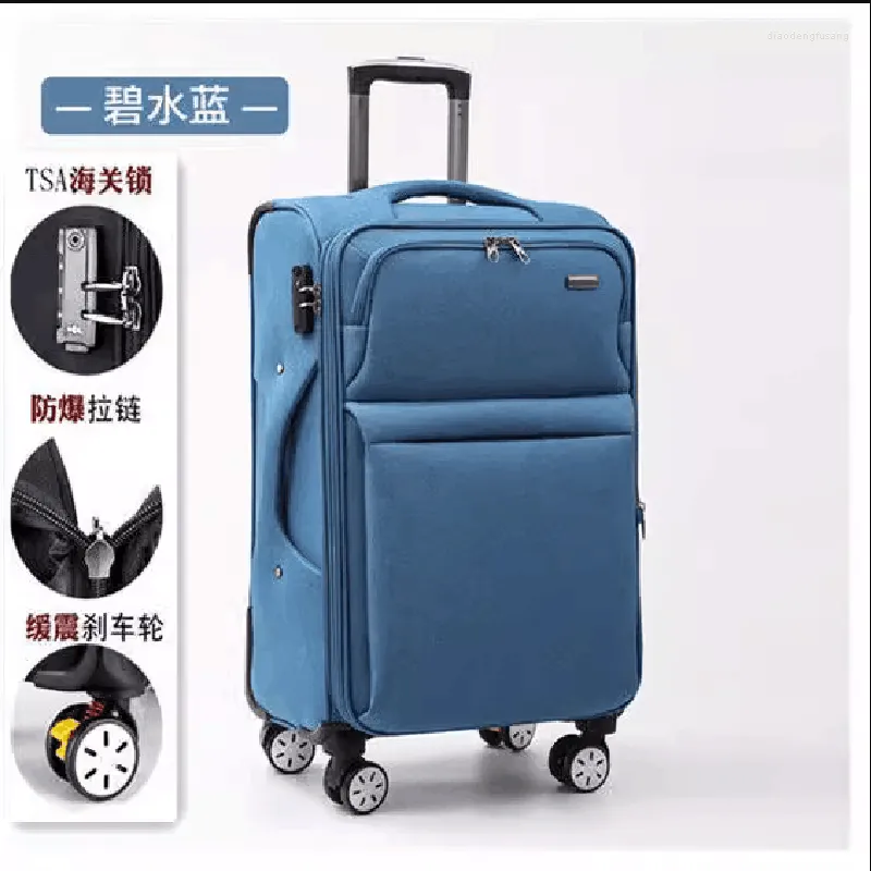 Suitcases Waterproof Oxford Cloth Luggage Men's Extra-large Capacity Suitcase Strong Durable Trolley Box Women's Universal Wheel Combinati