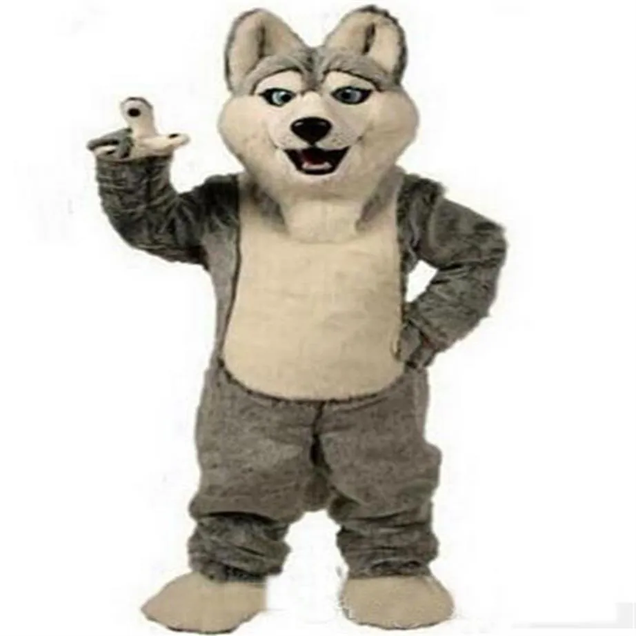 2018 Husky Dog Mascot Costume Adult Cartoon Character Mascota Mascotte Outfit Suit Fancy Dress Party Carnival Costume196L